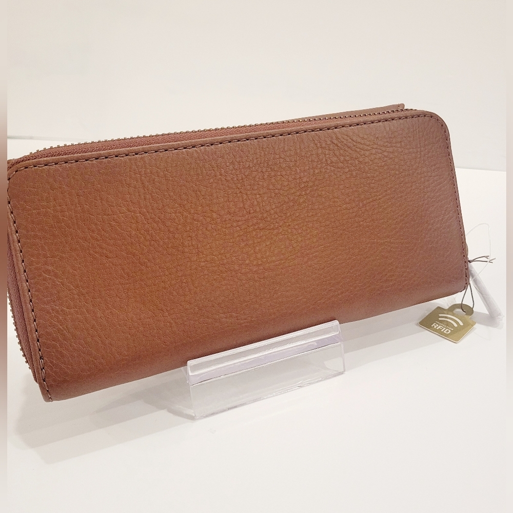 Fossil Jori Flap Clutch Medium Brown RFID - Picture 4 of 5